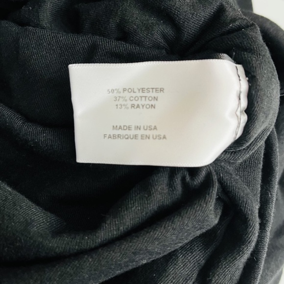 Pam & Gela Off the Shoulder Black Dress Side Ruching Size Small NWT Baddie - Picture 10 of 11